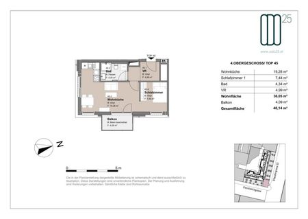 ODO25 | 2 Zimmer | Balkon | Erstbezug | Mietbeginn ab 01.07.2026 - Foto 5