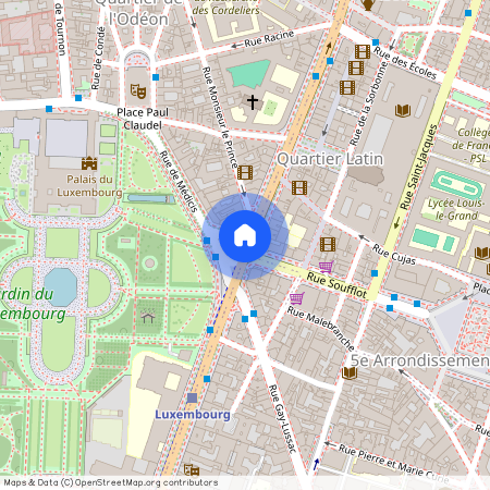 rue de Medicis, entre rue de Vaugirard et Bd Sanit-Michel 75006 Paris (6e arrondissement)