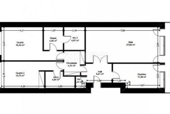 Apartamento T2 em Braga