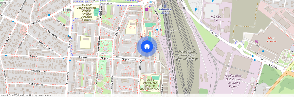 Ligota, ul. Zielonogórska, Katowice