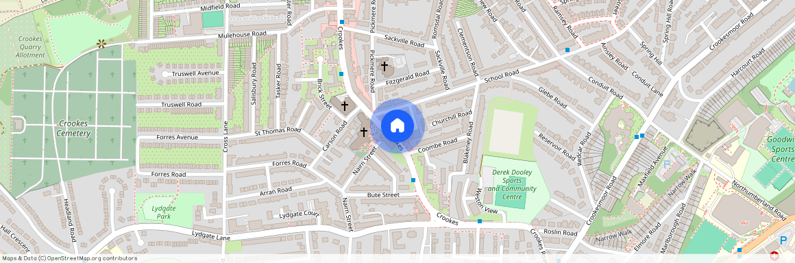 Wesley Lane, just off Crookes Road, S10