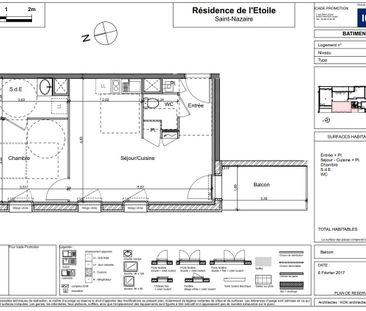 Au cœur du centre ville, beau T2 N°251 de 42.18 m² dans résidence neuve RESIDENCE DE L'ETOILE. - Photo 2