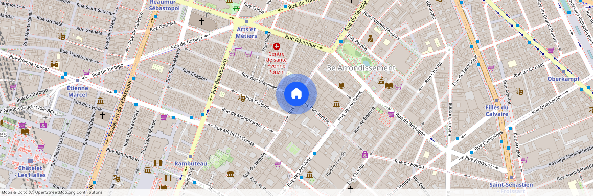 rue Pastourelle et rue du Temple 75003 Paris (3e arrondissement)