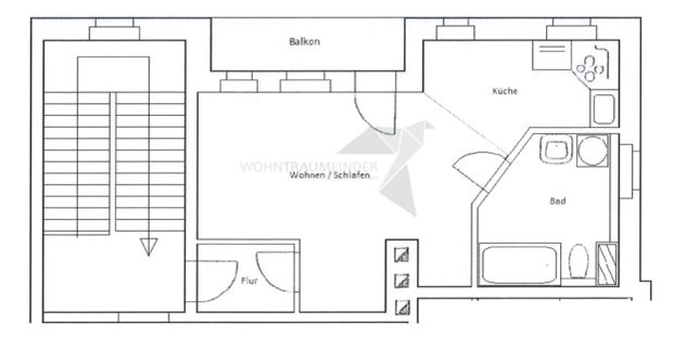 Gemütliche 1-Raum-Balkon-Wohnung nahe der Zwickauer Mulde - Photo 1