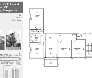 Appartement de 5 pièces au 6ème étage - Foto 1