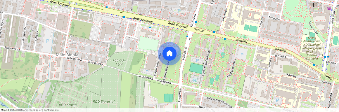 ul. Juliana Tokarskiego, Małe Błonia, Krowodrza, Kraków, małopolskie