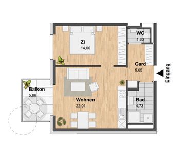 SONNIGE 2-ZIMMERWOHNUNG IN REININGHAUS MIT TOPAUSSTATTUNG + BALKON ... - Photo 4