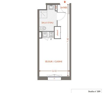 Location Appartement 1 pièce 21m² CENON 33150 - Photo 1