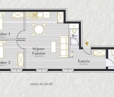 Appartement à louer 3 pièces 62.51m² - Photo 2