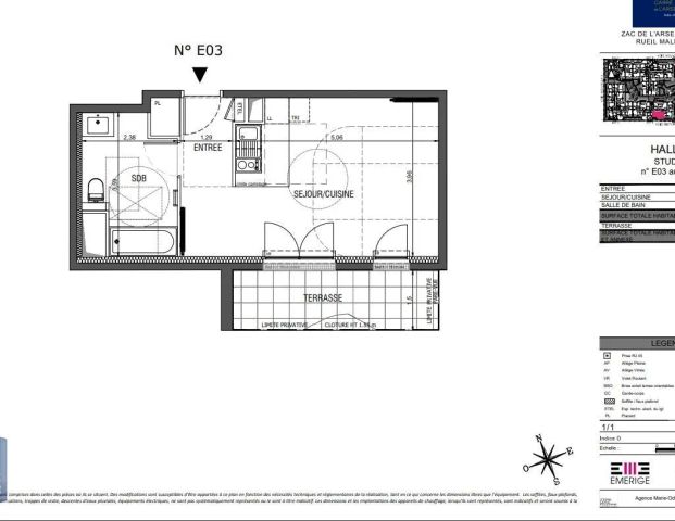 Appartement à louer 1 pièce 32.81m² - Photo 1
