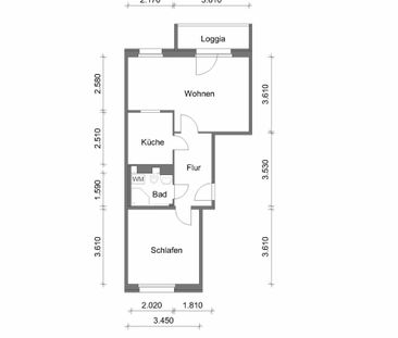 2-Raumwohnung in zentraler Lage - Foto 1