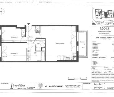 Appartement à louer 3 pièces 65.49m² - Photo 3