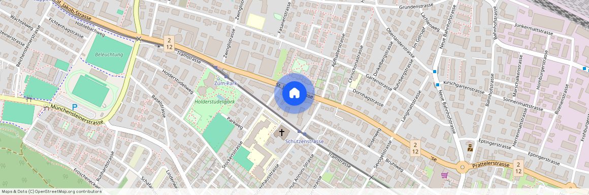 St. Jakobsstrasse 59, 4133 Pratteln, Lageplan