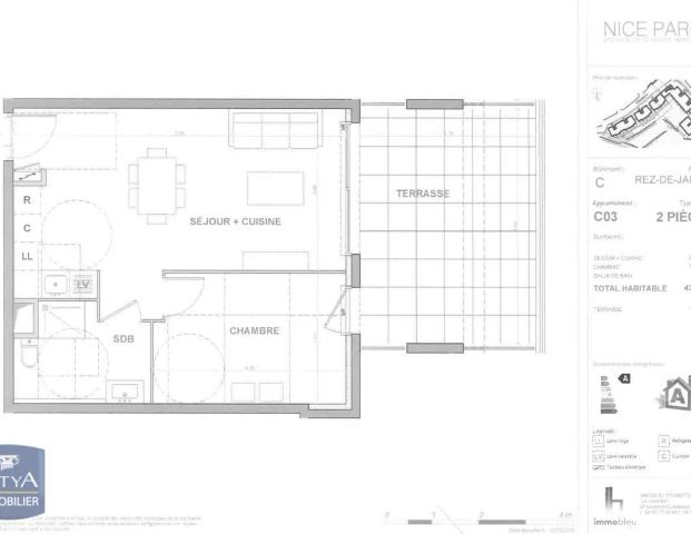 Appartement à louer 2 pièces 43.5m² - Photo 1