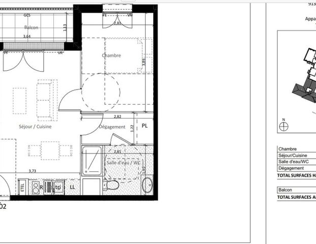 location Appartement T2 DE 40m² À MONTHLERY - Photo 1