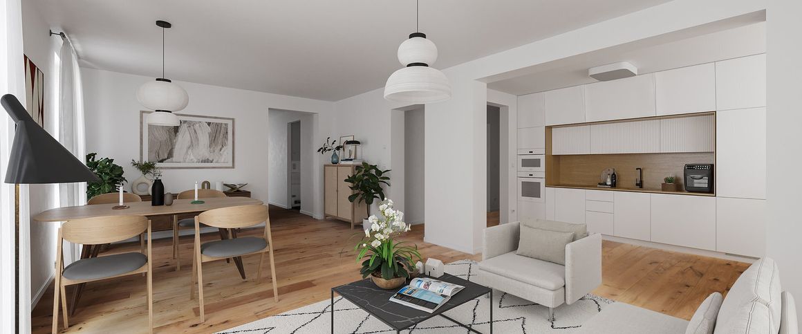 Moderne 2,5-Zimmer-Wohnung mit EBK, offenem Wohn-/Essbereich & Ankleideraum - Photo 1