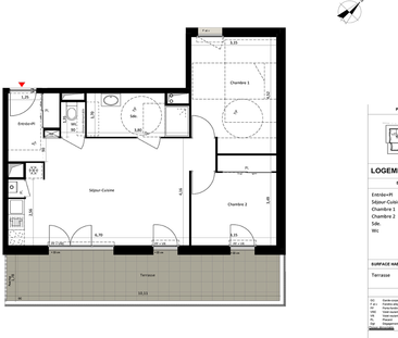 Résidence NEUVE L'ESQUISSE - DONGES - T3 avec terrasse et parking - Photo 2