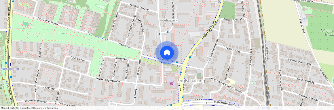 Knappertsbuschstraße, 81927 München Bogenhausen ca. 5, 2 km north-east of Munich-center