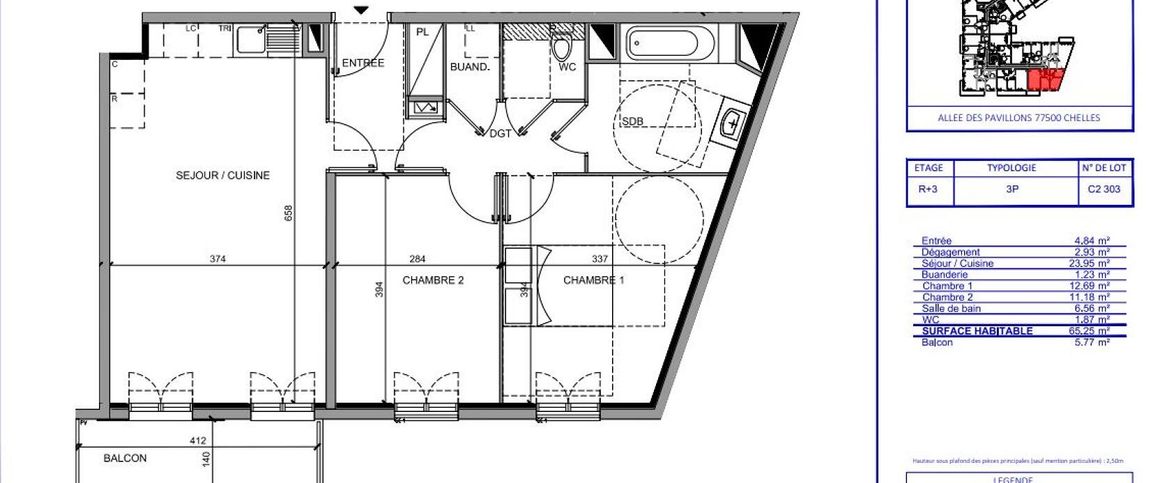 location Appartement T3 DE 65.25m² À CHELLES - Photo 1