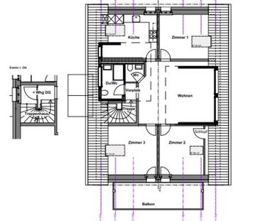 "Erstvermietung nach Sanierung - 4.5 Zimmer-Dachwohnung in Winterthur" - Foto 2