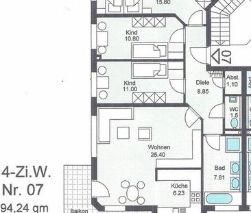 Moderne 4-Zimmer-Wohnung mit großem Balkon, TG-Stellplatz & Top-S-B... - Photo 1