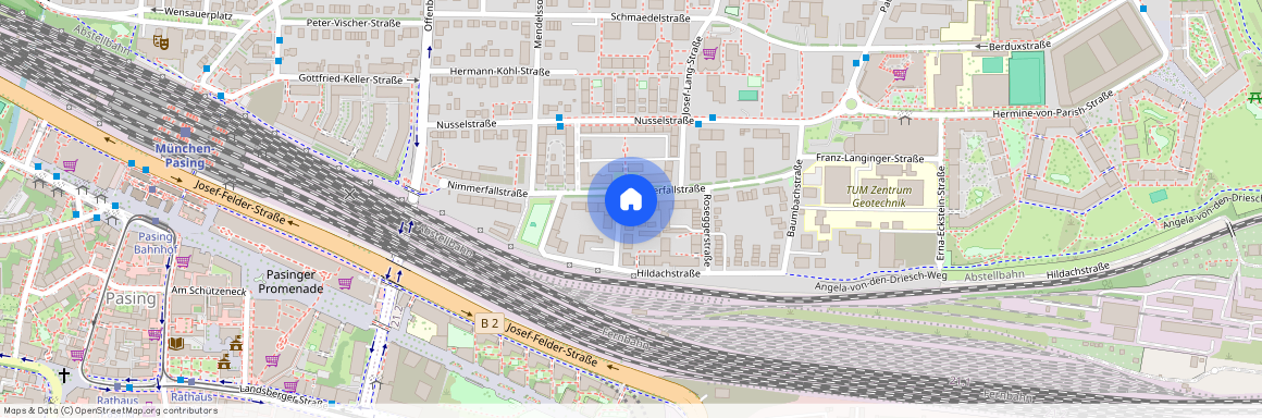 Raucheneggerstraße, 81245 München Pasing ca. 8, 3 km west of Munich-center