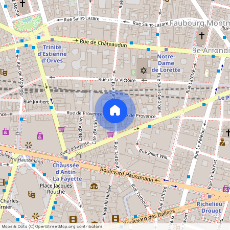 Rue de Provence et Rue Taitbout 75009 Paris (9e arrondissement)