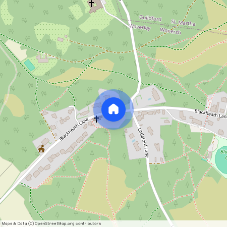 on the Cricket Green, Blackheath, Guildford, Surrey, GU4