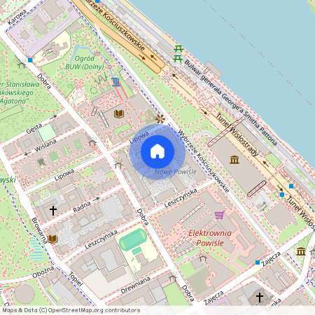Wybrzeże Kościuszkowskie, Powiśle, Śródmieście, Warszawa, mazowieckie