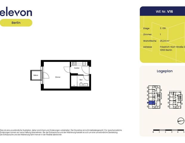 Hier lässt es sich wohnen! Helles 1-Zimmer-Apartment in Tempelhof - Foto 1