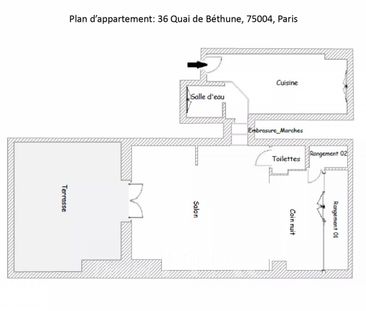 Location studio, Paris 4ème (75004), 1 pièce, 23 m², ref 86068044 - Photo 4