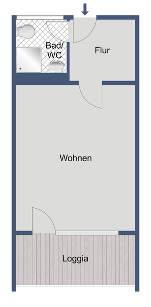 Kompaktes 1-Zimmer-Apartment auf ca. 25 m² mit Balkon - Foto 1