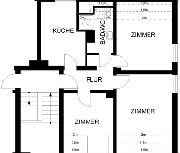 3-Zimmer Wohnung in Oberes Wehringhausen - Foto 1