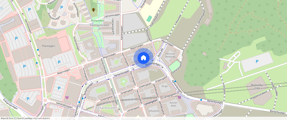 Barkarbyvägen **, Barkarbystaden