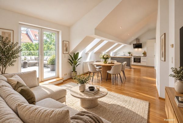 ++NEU++ Raum für Ihre Auszeit! Klimatisierte 3-Zimmer-Dachgeschossmiete mit Terrasse und Gartennutzung – ohne Lift - Foto 1