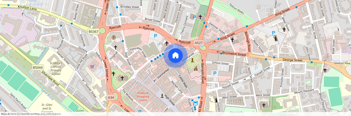 Queens Garden, 30 The Ironmarket, Newcastle Under Lyme, ST5, Newcastle-Under-Lyme