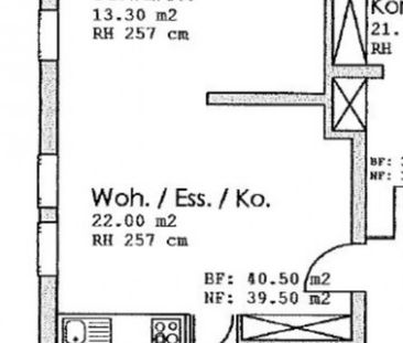 1.5 Zimmer, 39 m², 2. Stock - Foto 6
