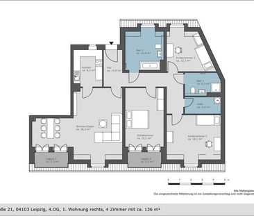 Erstbezug in Citynaher Wohnlage - hochwertige 4 Zimmer Wohnung mit ... - Photo 1