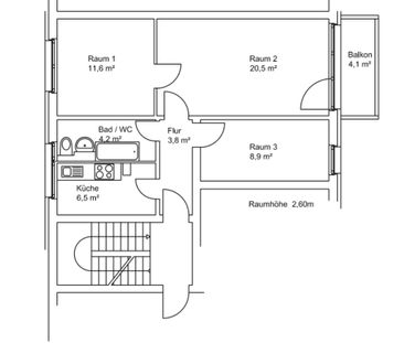 Einziehen und Wohlfühlen… 3-Zimmer-Wohnung mit Balkon - Foto 6