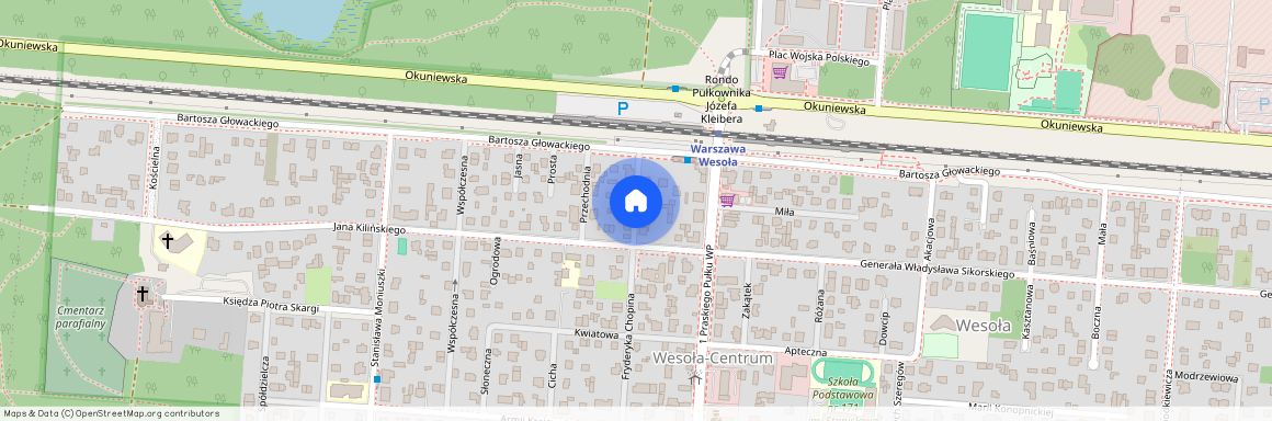 ul. Fryderyka Chopina, Wesoła-Centrum, Wesoła, Warszawa, mazowieckie