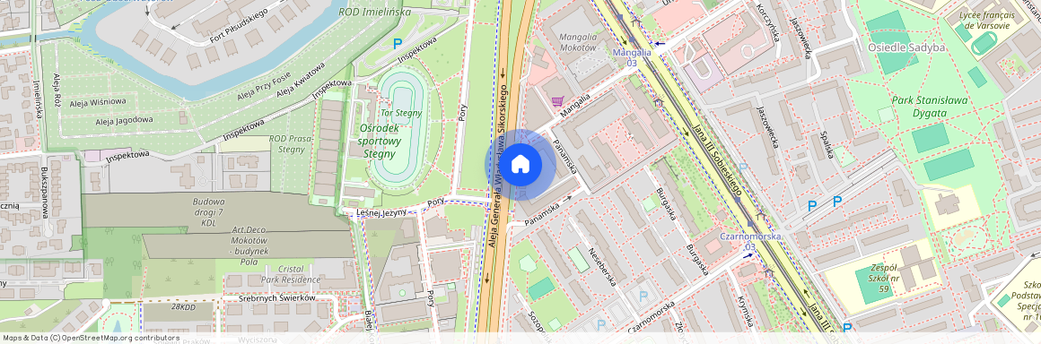 al. Aleja gen. Władysława Sikorskiego 18, Stegny, Mokotów, Warszawa, mazowieckie