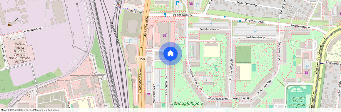 Märkische Allee 158, 12681 Berlin OT Marzahn, Zur Karte