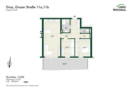 Neubau-Flair in Andritz: 80 m² Wohnkomfort mit Balkon - Photo 5