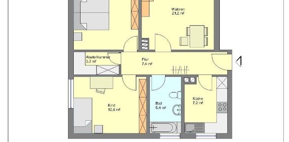 Charmante 3-Zimmer-Etagenwohnung in Herford  Abwechslungsreicher Wohnkomfort auf 73m² - Foto 2