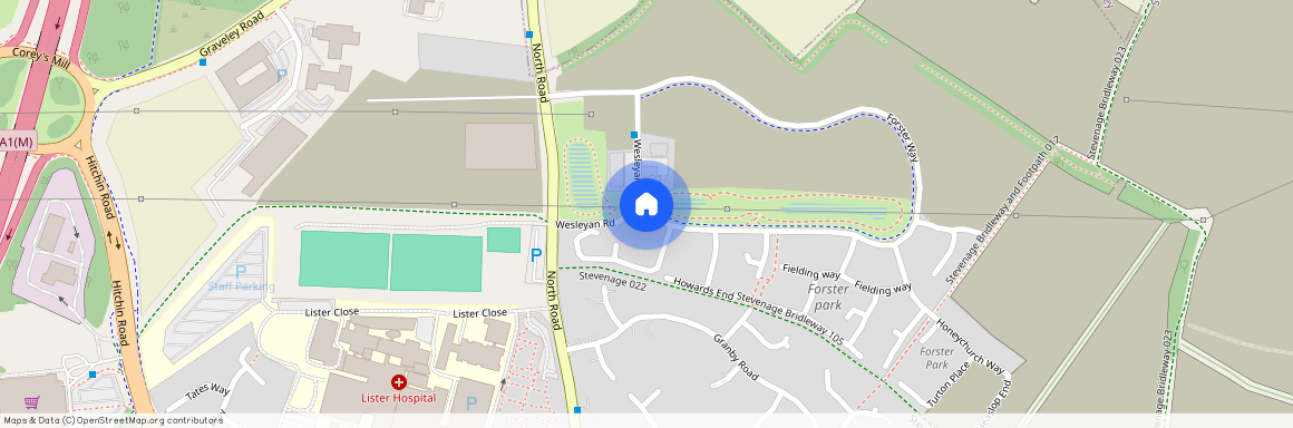 Forster Park at Stevenage, Hertfordshire, SG1