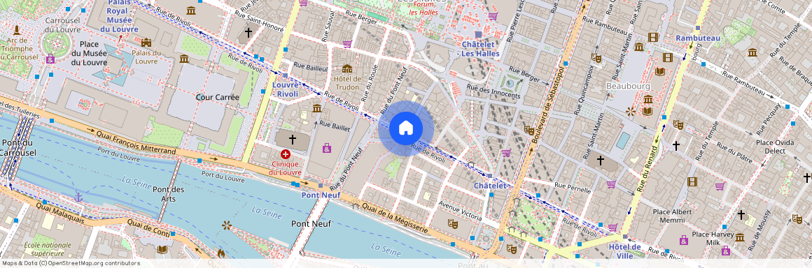 Rue des Bourdonnais et Rue de Rivoli 75001 Paris (1er arrondissement)