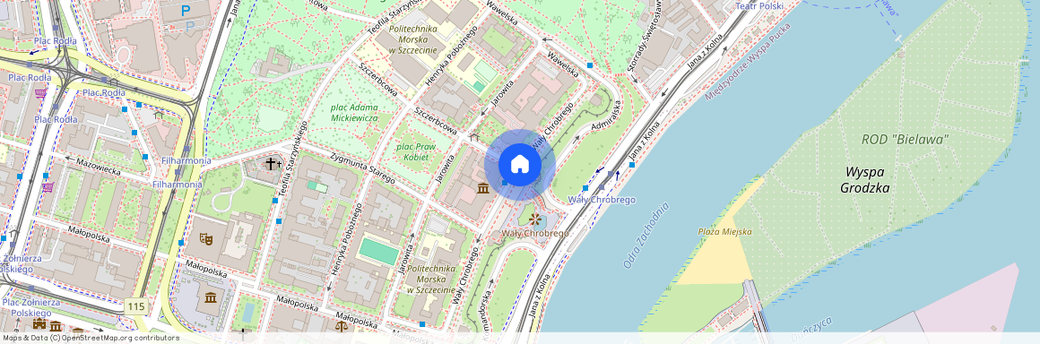 Szczecin, Wały Chrobrego, ul. Szczerbcowa