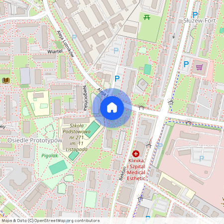 Aleja Lotników 15, Warszawa, Mokotów, Służew