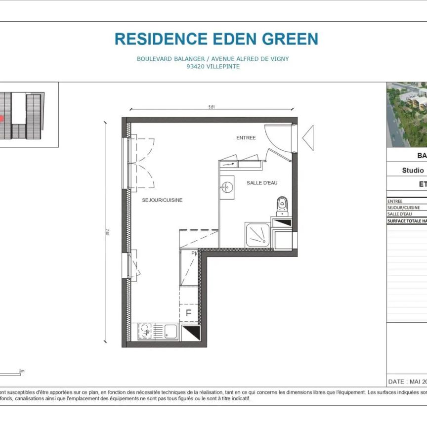 Appartement à louer 1 pièce 30.23m² - Photo 2