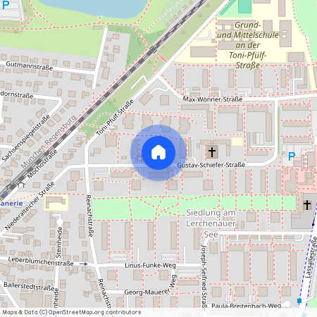 Gustav-Schiefer-Straße, 80995 München Fasanerie ca. 7, 4 km north-west of Munich-center